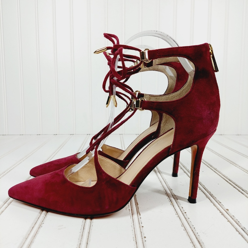 Marc Fisher Red Suede Heels